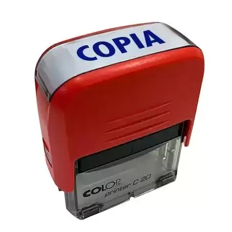 501110 COLOP SELLO PRINTER C20 FORMULA " COPIA " ALMOHADILLA E/20 14X38MM ROJO