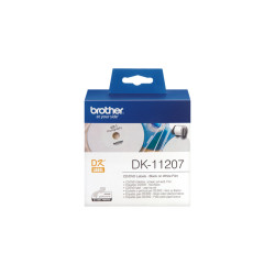 DK11207 BROTHER Rollo de Etiquetas Plasticas para CD/DVD de 58mmx58mm de 100 Uds.