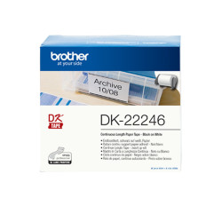 DK22246 BROTHER Cinta continua adhesiva de papel termico (blanca). Ancho: 103 mm. Longitud: 30
