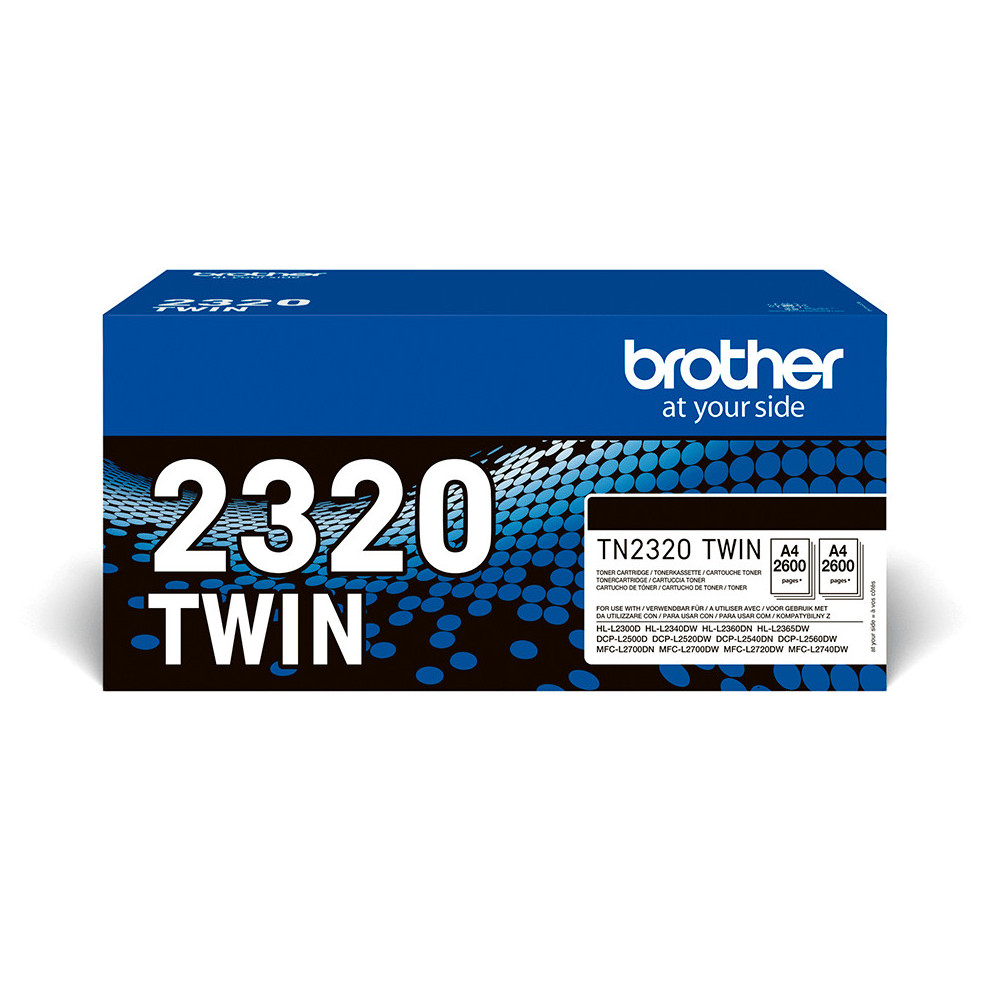 TN2320TWIN BROTHER pack de 2 cartuchos deToner negro de larga duracion tn2320twin/TN2320TWIN