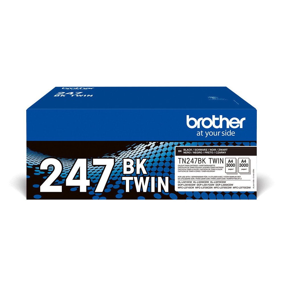 TN247BKTWIN BROTHER pack de 2 cartuchos deToner negro de larga duracion tn247bktwin/TN247BKTWIN