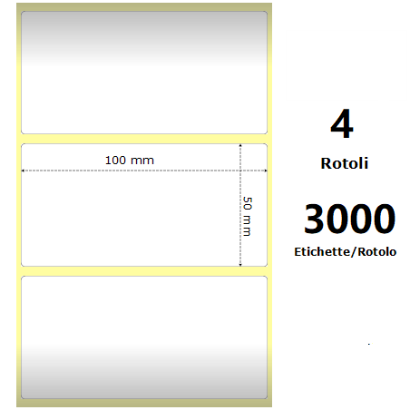 White 100x50mm