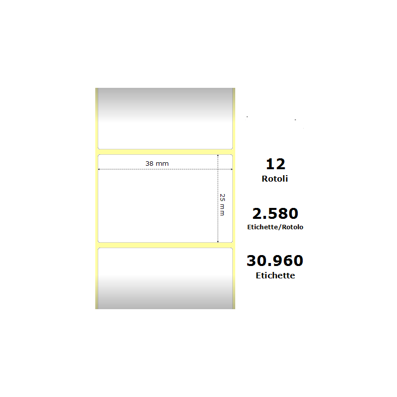 White 38x25mm