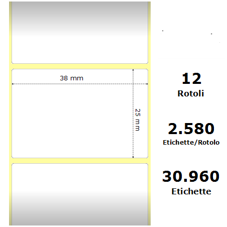 White 38x25mm