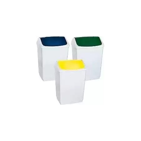 24260AM DENOX PAPELERA TAPA BASCULANTE 55L AMARILLO