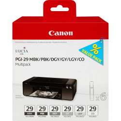 4868B018 Canon PIXMA/PRO-1 MultiPack PGI-29 MBK/PBK/DGY/GY/LGY/CO