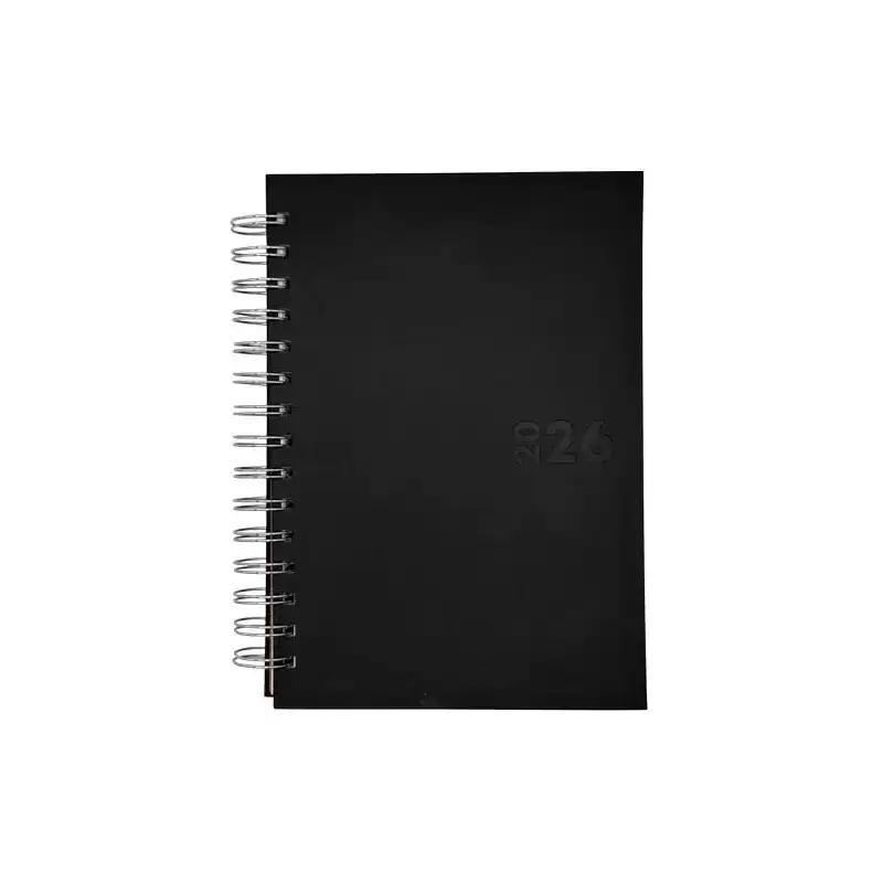 25002532 DIDEX AGENDA BOSTON ESPIRAL 21DZ DÍA PÁGINA 14.5X21CM NEGRO 2026