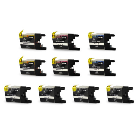 Pack 10 cartuchos de tinta LC1220 LC1240 compatible Brother