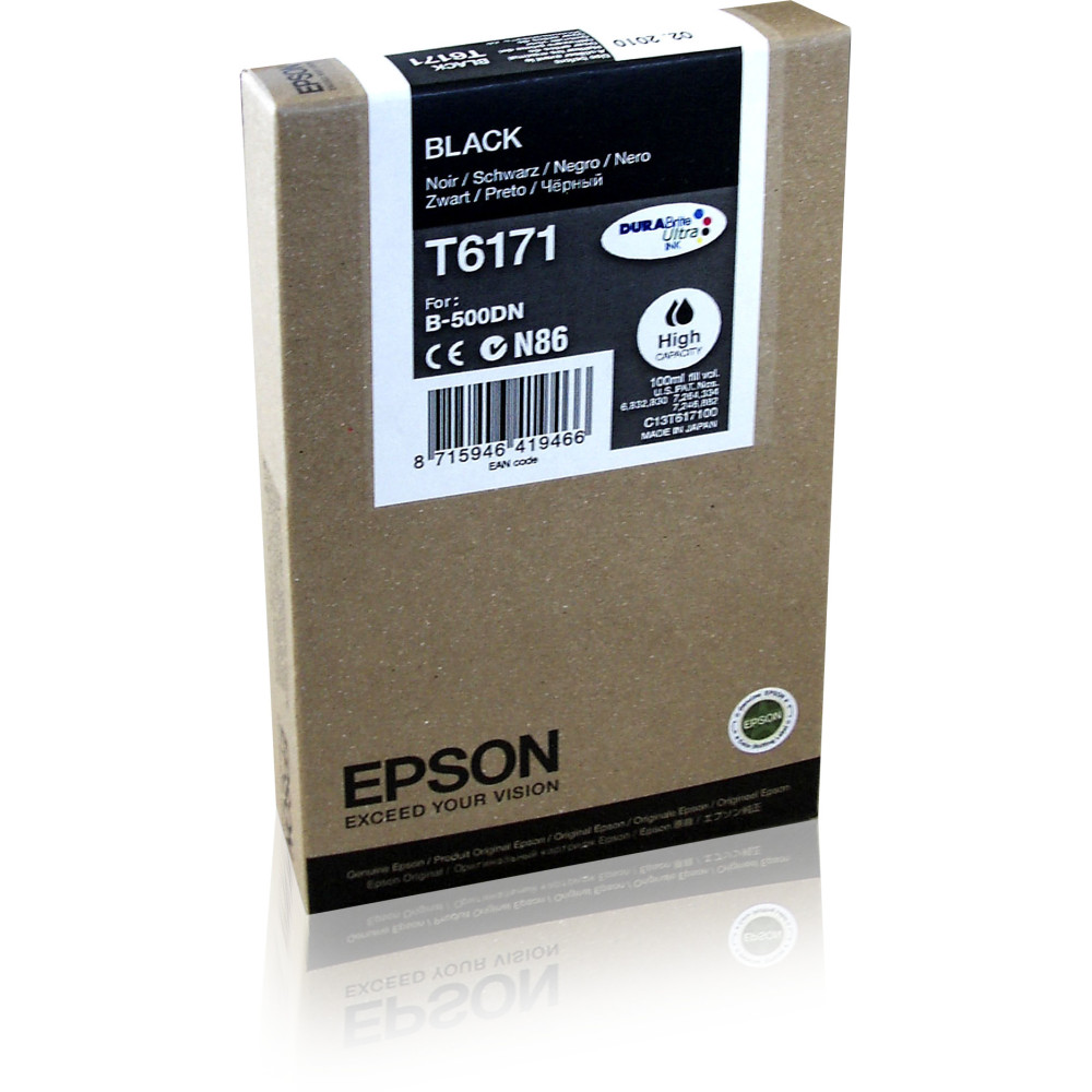 C13T617100 Epson Business inkjet B500 Cartucho Negro de Alta capacidad