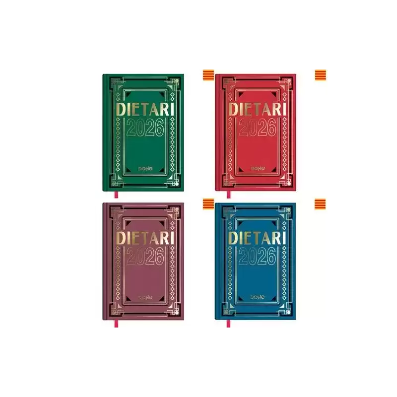 11157-2026 DOHE DIETARIO CUARTO 15X21CM DP CARTÓN GELTEX C/SURTIDOS 2026 CATALÁN