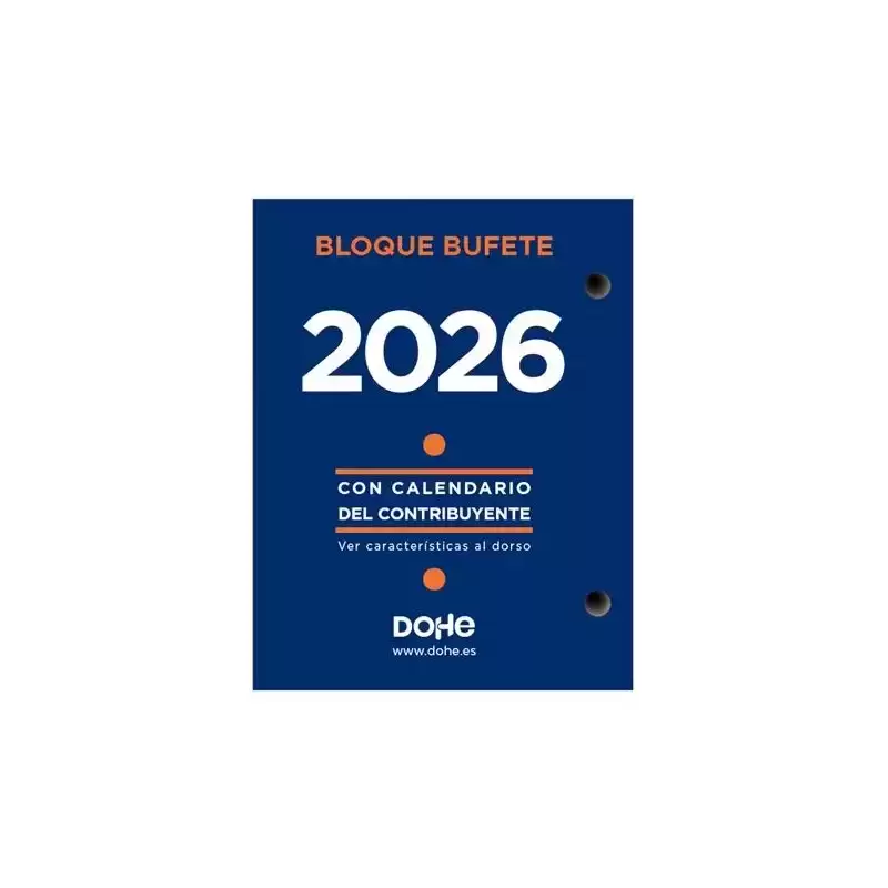 11601-2026 DOHE BLOQUE BUFETE ANUAL 8.5X11CM CASTELLANO 2026
