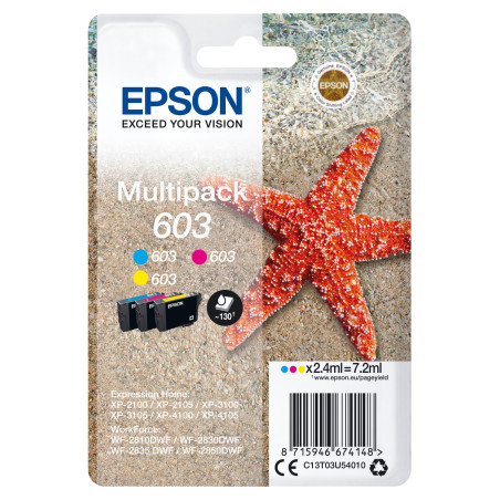 C13T03U54020 EPSON tinta MultiPack Std Estrella de mar 3 tintas 603 RF / AM Multi