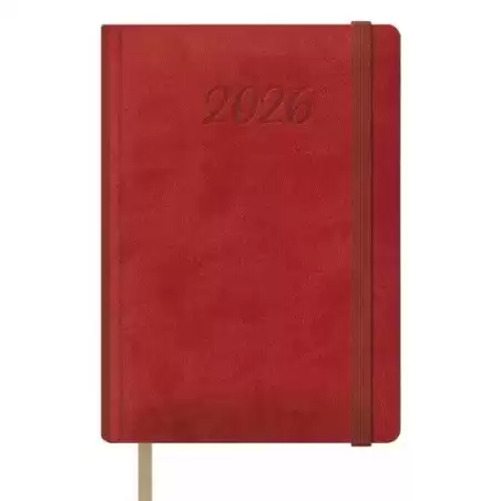 12879-2026 DOHE AGENDA ANUAL SAMBA 15X21CM DP CIERRE C/GOMA ROJO 2026