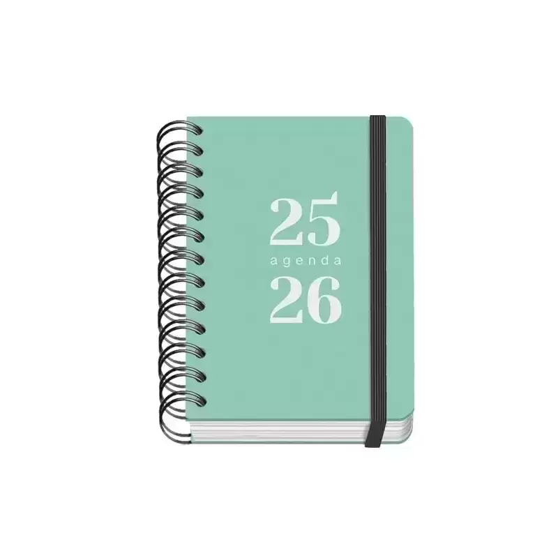51783 DOHE AGENDA ESCOLAR GRAMMAR A6 ESPIRAL DOBLE DP TAPA PP VERDE 2025-2026