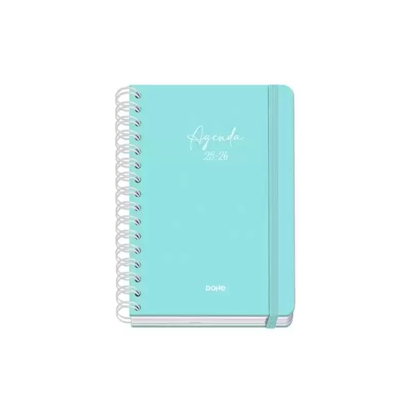 51934 DOHE AGENDA ESCOLAR SERENITY WIRE´O A5 ESPIRAL DOBLE SV TAPA DURA VERDE 2025-2026