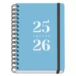 52030 DOHE AGENDA ESCOLAR GRAMMAR A5 ESPIRAL DOBLE DP TAPA PP AZUL 2025-2026