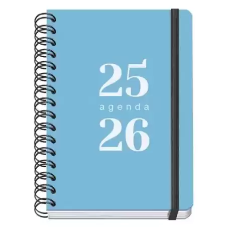 52030 DOHE AGENDA ESCOLAR GRAMMAR A5 ESPIRAL DOBLE DP TAPA PP AZUL 2025-2026