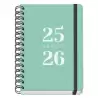 52032 DOHE AGENDA ESCOLAR GRAMMAR A5 ESPIRAL DOBLE DP TAPA PP VERDE 2025-2026