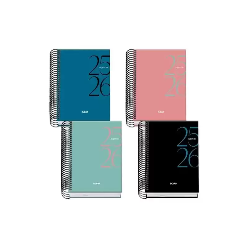 52082 DOHE AGENDA ESCOLAR SYSTEM A6 ESPIRAL DP COLORES SURTIDOS 2025-2026