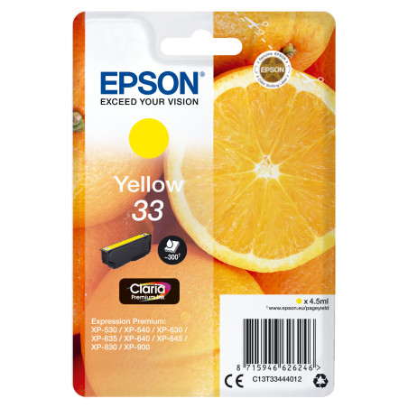 C13T33444012 EPSON Expression Home XP-530 Cartucho Amarillo