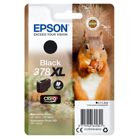 C13T37914020 EPSON Singlepack Black 378XL Claria Photo HD Ink con RF