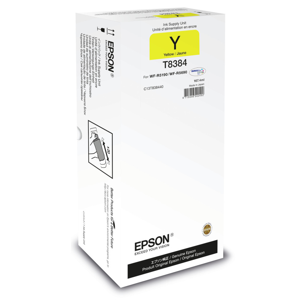 C13T838440 EPSON Supply unit XL Amarillo 20000p WF-R5xxx