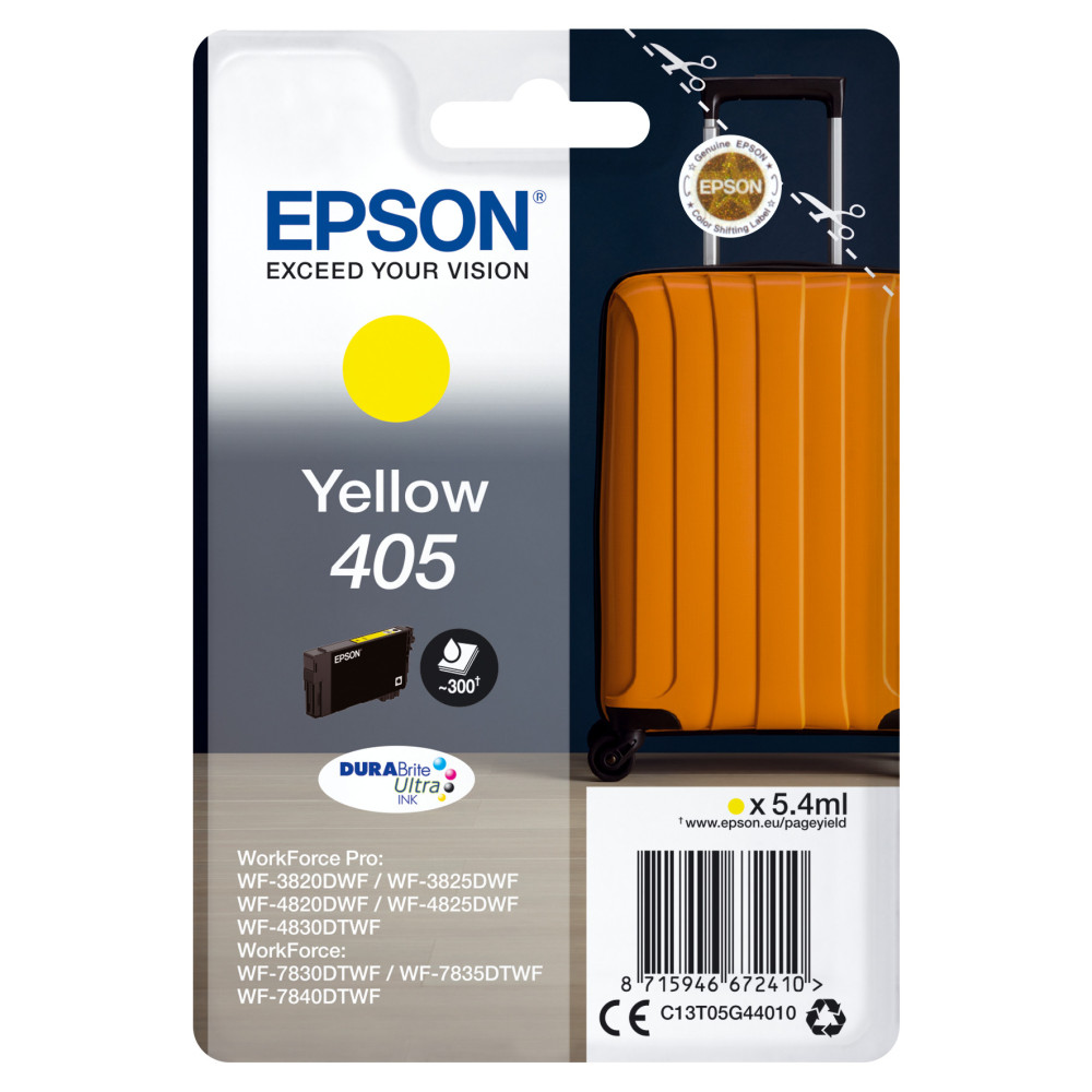 C13T05G44020 EPSON Singlepack Yellow 405 DURABrite Ultra Ink