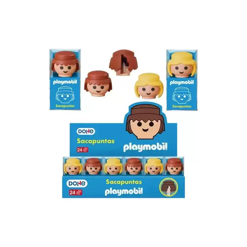 79725 DOHE SACAPUNTAS PLAYMOBIL SURTIDO EXPOSITOR 24 UD