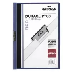 220007 DURABLE CARPETA DOSSIER PINZA DURACLIP 30 AZUL OSCURO A4 -25U-