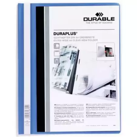 257906 DURABLE CARPETA DE PRESENTACIÓN DOSSIER FÁSTENER DURAPLUS A4 AZUL -25 UD-