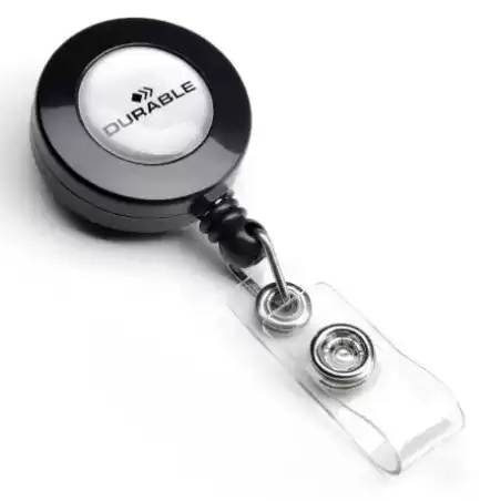 815258 DURABLE CORDÓN EXTENSIBLE CON BOTÓN 80CM ANTRACITA -10U-