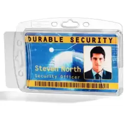 892419 DURABLE IDENTIFICADOR RÍGIDO PARA 2 TARJETAS 54X87MM PACK 10 UD TRANSPARENTE