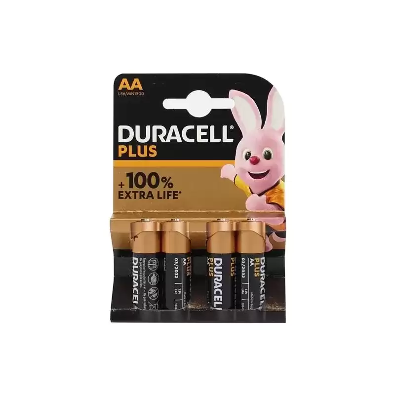 940279 DURACELL PILAS POWER PLUS LR06 ALCALINAS AA 1.5V PACK-4