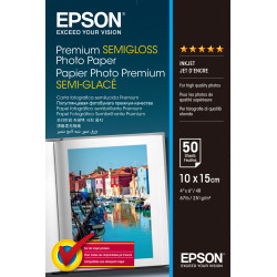C13S041765 Epson Papel Fotografico Semibrillo (Premium SemiGlossy Photo) A6
