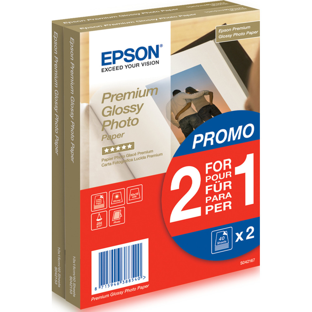 C13S042167 Epson Papel Premium Glossy Photo 255 gr