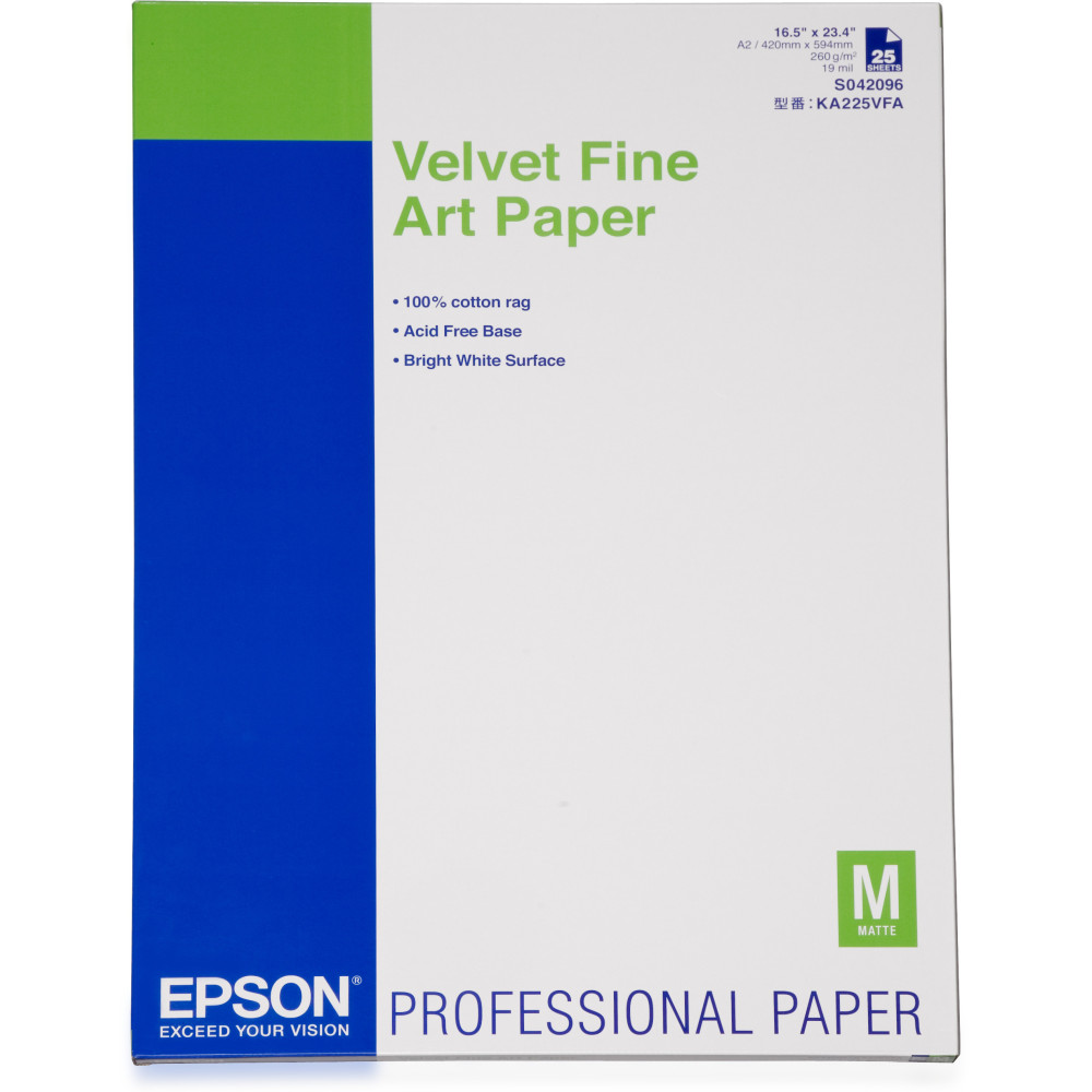 C13S042096 Epson GF Papel Velvet Fine Art. A2