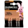 LR03AAA DURACELL PILAS PLUS LR03 ALCALINAS AAA 1.5V -PACK 4U-