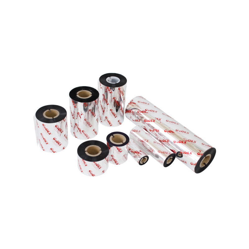 EZ1000C-75 GODEX Ribbon de Cera  Premium 75mm X 300m (Caja de 10 rollos)