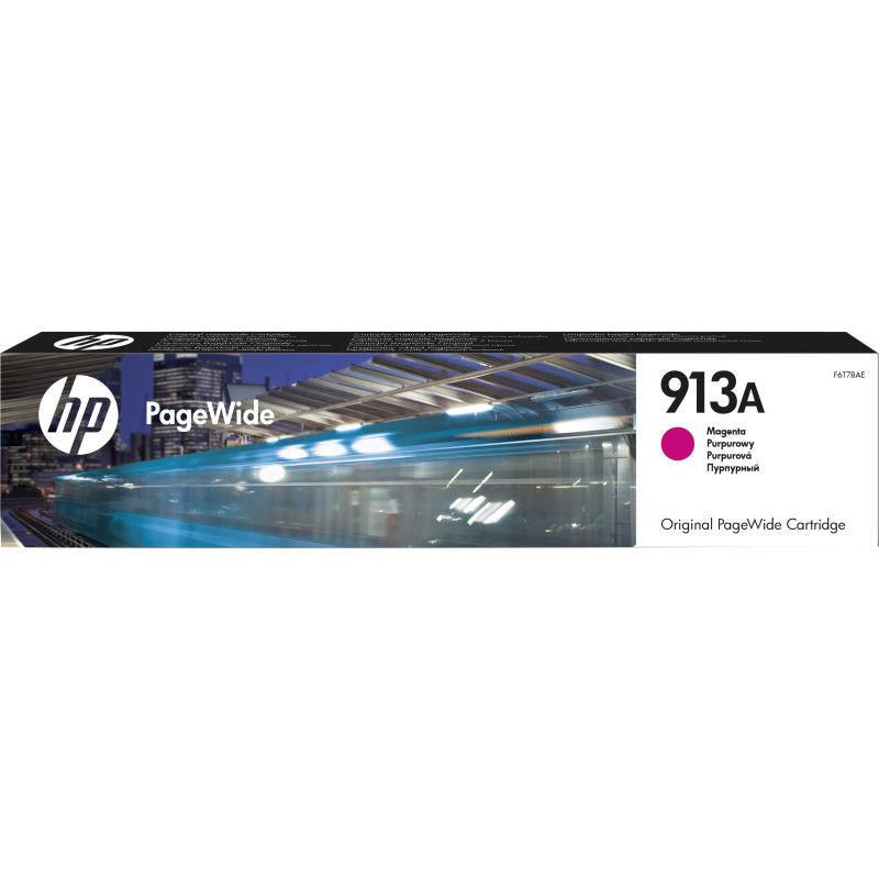 F6T78AE HP PageWide 352dw/377dw MFP  nº913A Cartucho Magenta 3.000 paginas