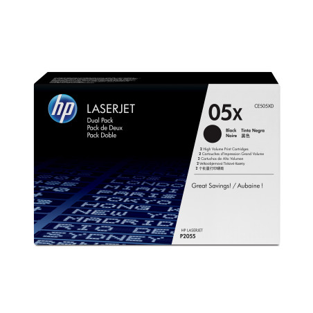 CE505XD HP Laserjet P2055D/2055DN Toner Negro 6.000 Paginas Pack-2