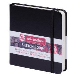 9314004M TALENS ARTS CREATION CUADERNO BOCETOS  80 HOJAS 12X12 140G NEGRO