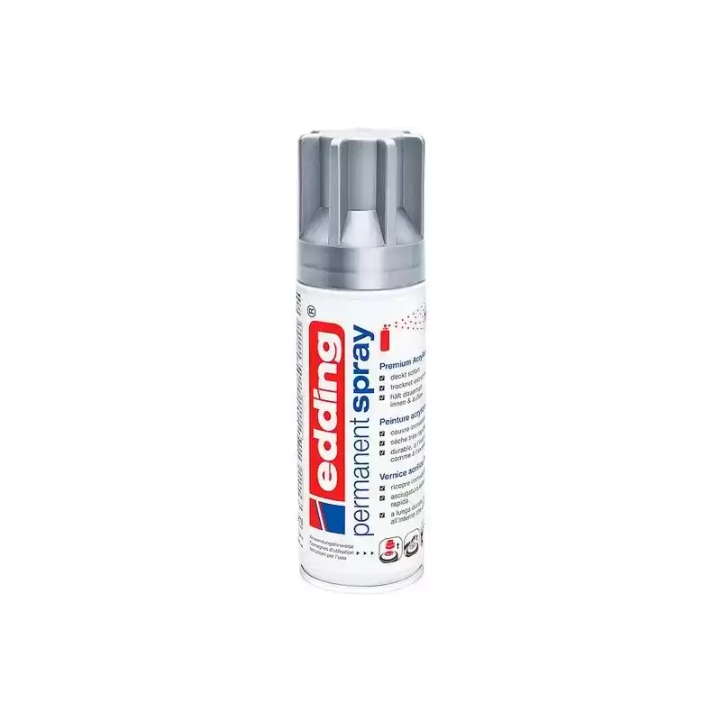 5200-923 EDDING PINTURA PERMANENTE EN SPRAY BOTE 200ML PLATA MATE