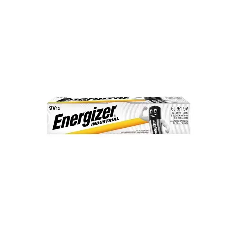 ENEINDLR61C12 ENERGIZER PILA INDUSTRIAL 6LR61 ALCALINAS 9V BLISTER-12-