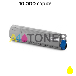 ES8431 toner OKI amarillo compatible reemplaza a 44844513
