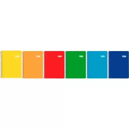 100430106 ENRI CUADERNO ESPIRAL FOLIO 80H 60GR PAUTA 3 C/MARGEN TAPA BLANDA C/SURTIDOS