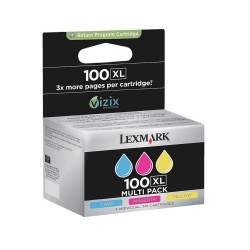 14N0850 Lexmark Pack de 3 cartuchos de tinta de color cian