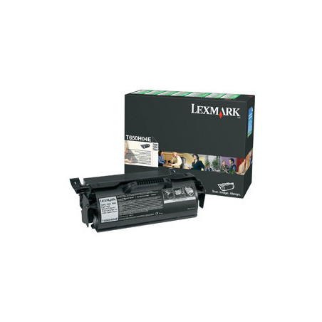 T650H04E LEXMARK T-650/652/654 Toner Alto rendimiento Retornable Etiquetas