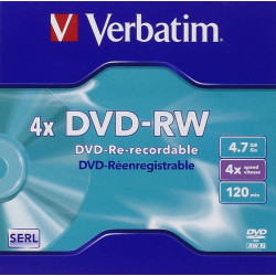 43285 VERBATIM DVD-RW 4.7Gb 4x (Pack 5 unidades)