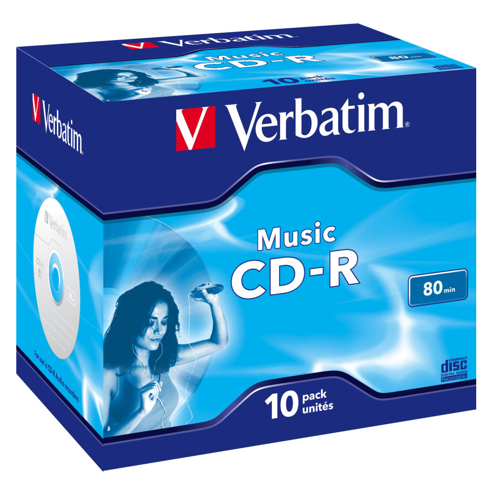 43365 VERBATIM CD-R AUDIO 80m (Pack de 10 unidades)