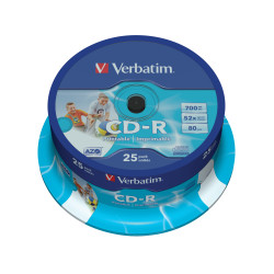 43439 VERBATIM CD-R 700Mb 52X Printable(Tarrina 25 Ud)